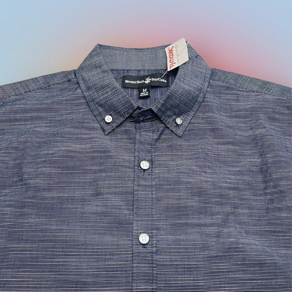 BEVERLY HILLS POLO CLUB Men’s Medium Blue Dress Shirt